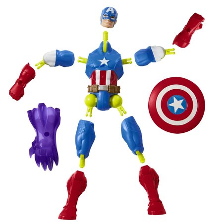 Figurina Marvel Avengers Captain America MixMashers, 4 ani+, Hasbro 702074