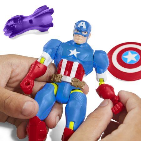 Figurina Marvel Avengers Captain America MixMashers, 4 ani+, Hasbro 702071