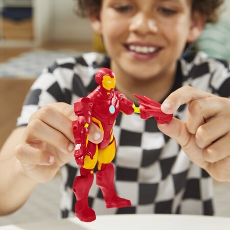 Figurina Marvel Avengers Iron Man MixMashers, 12 cm, 4 ani+, Hasbro 702080