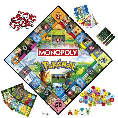 Joc Monopoly Editia Pokemon, 8 ani+, Hasbro 702091