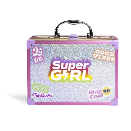 Trusa de machiaj cu oglinda led Supergirl, Martinelia