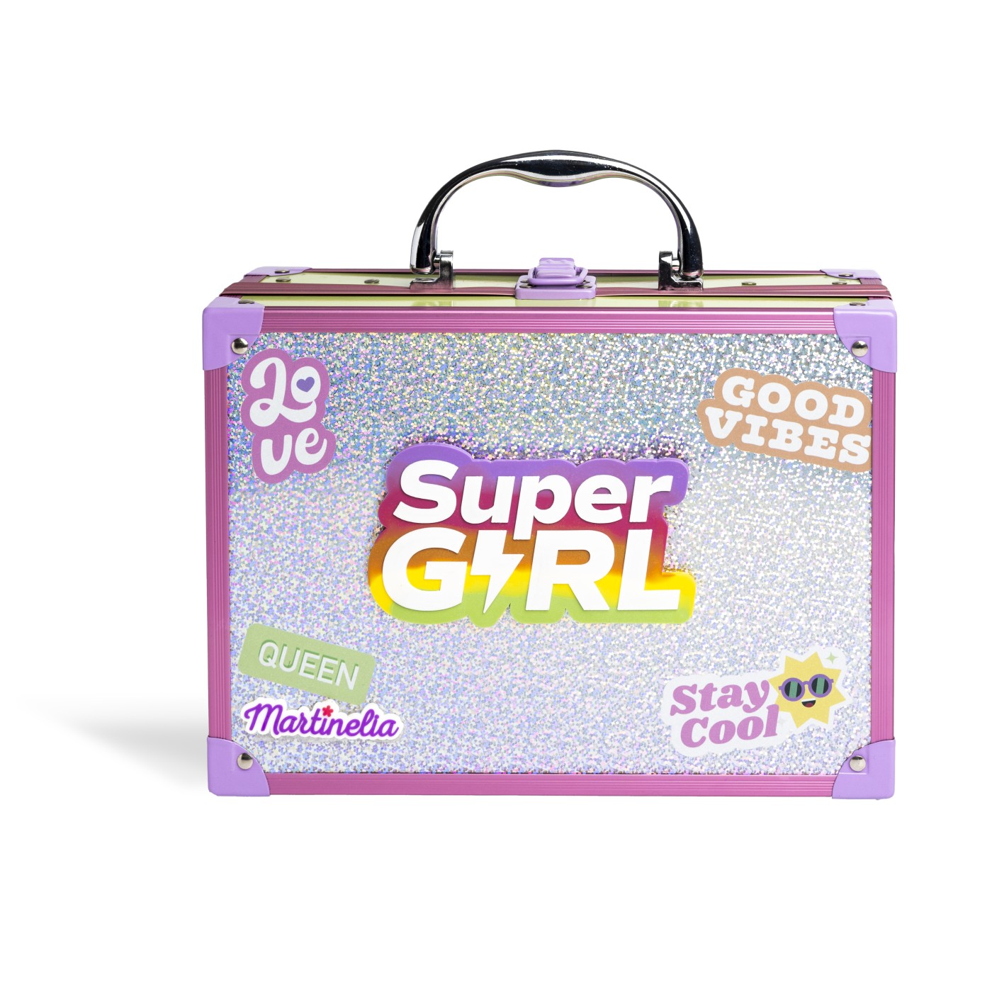 Trusa de machiaj cu oglinda led Supergirl, Martinelia
