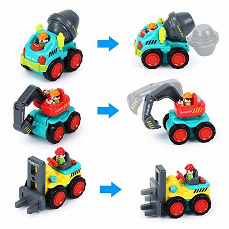 Masinute utilitare pentru constructii, Diverse Modele, 18 luni+, 1 bucata, Hola 702161