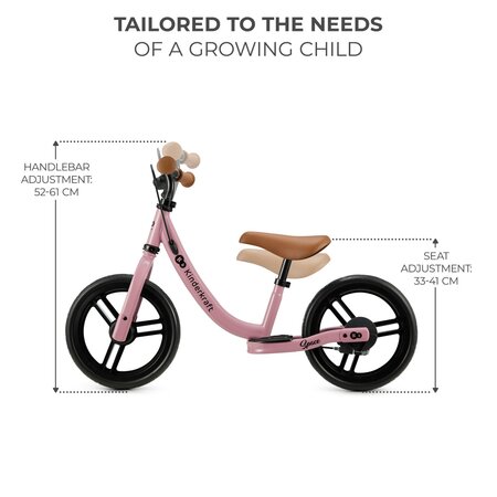 Bicicleta fara pedale Space, Dark Pink, 2 ani+, Kinderkraft 702213