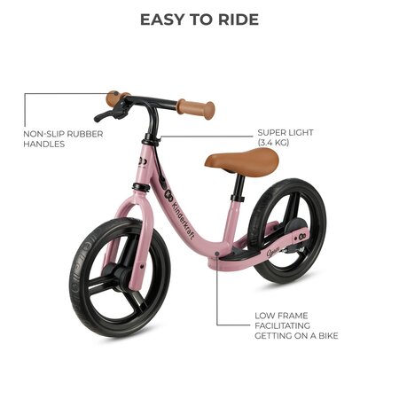 Bicicleta fara pedale Space, Dark Pink, 2 ani+, Kinderkraft 702212