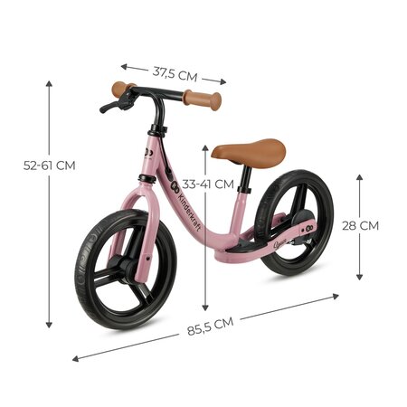 Bicicleta fara pedale Space, Dark Pink, 2 ani+, Kinderkraft 702217