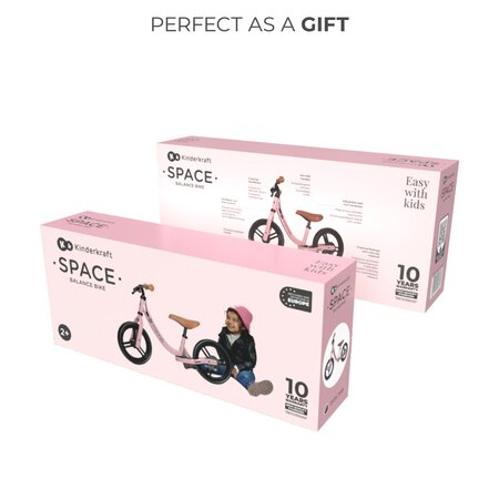 Bicicleta fara pedale Space, Dark Pink, 2 ani+, Kinderkraft 702218