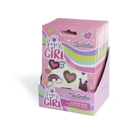 Tatuaje cu sclipici Super Girl, Martinelia 702248