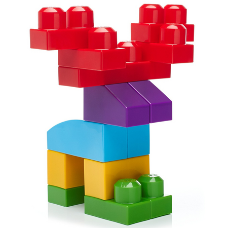 Set constructie Mega Bloks, 1 an+, 60 piese, Fisher Price 702341
