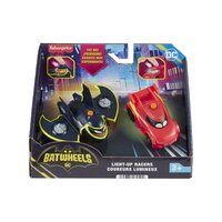 Set cu 2 masinute Light-Up Racers Batwheels, 3 ani+, Fisher Price