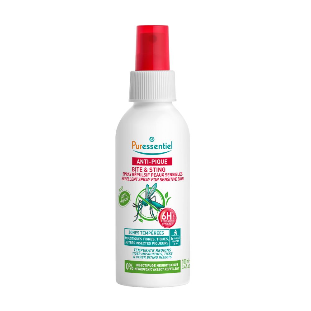 Spray repelent piele sensibila Bite & Sting, 100 ml, Puressentiel