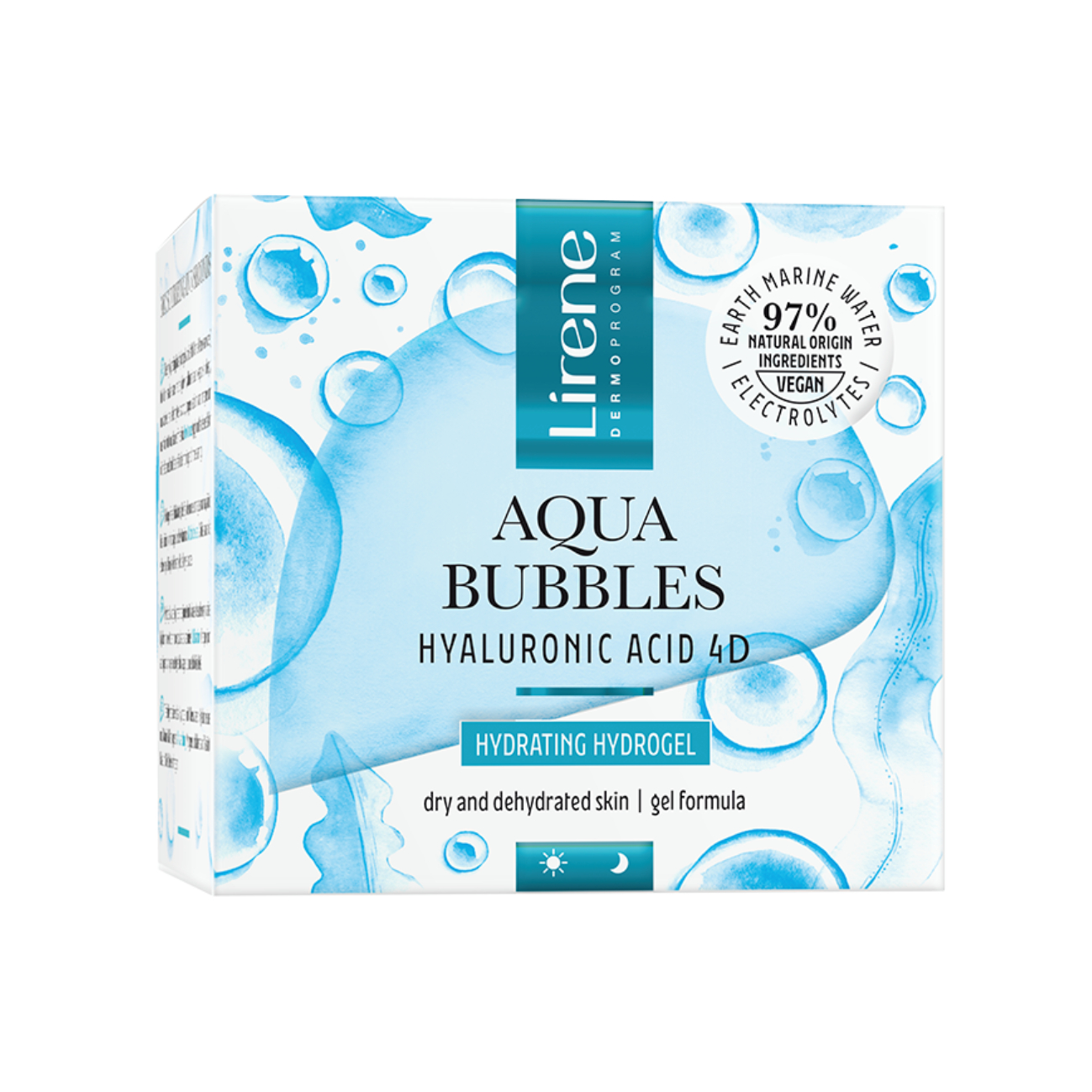 Hidrogel facial cu acid hialuronic Aqua Bubbles, 50 ml, Lirene