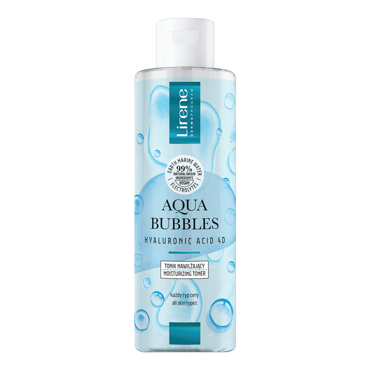 Toner revigorant cu acid hialuronic Aqua Bubbles, 200 ml, Lirene