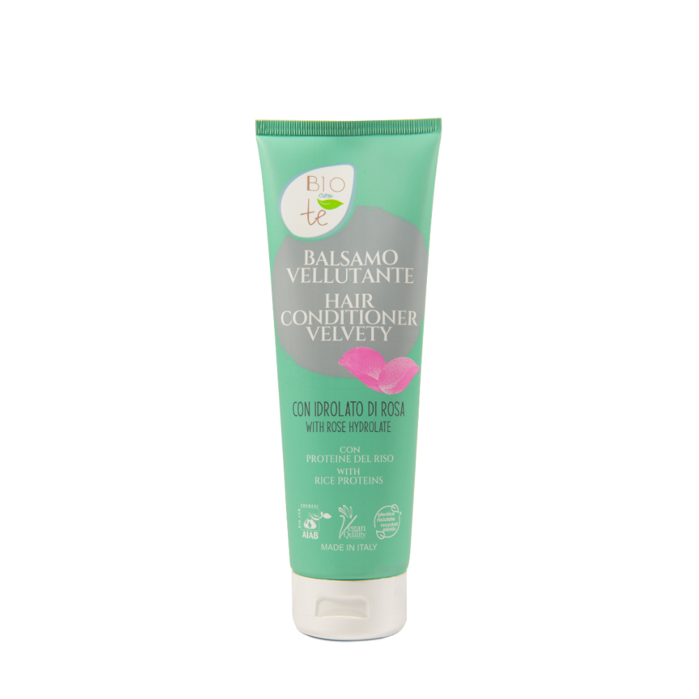 Balsam Bio pentru par cu hidrolat de trandafir si proteine de orez, 250 ml, Bioconte
