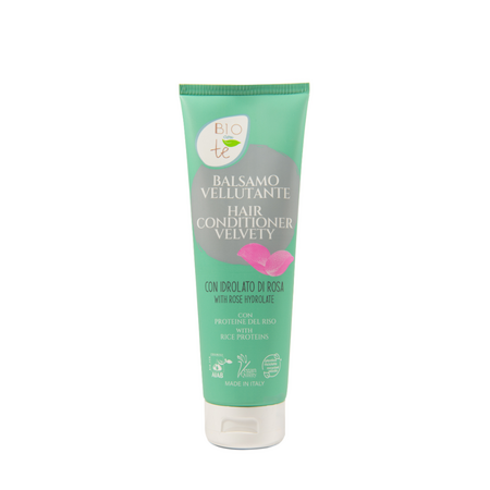 Balsam Bio pentru par cu hidrolat de trandafir si proteine de orez, 250 ml, Bioconte