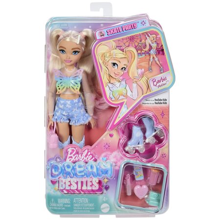 Papusa Dream Besties, Malibu, Petrecere pe role, 4 ani+, Barbie 702557