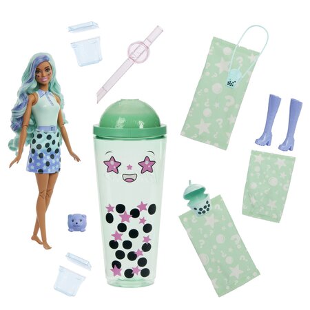 Papusa Pop Reveal, Bubble Tea Green Tea, 3 ani+, Barbie 702566
