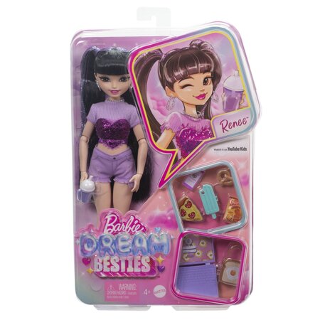 Papusa Dream Besties, Renee, Vlogger de Calatorii si Gastronomie, 4 ani+, Barbie 702568