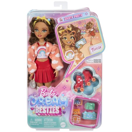 Papusa Dream Besties, Teresa, Skate Party, 4 ani+, Barbie 702576