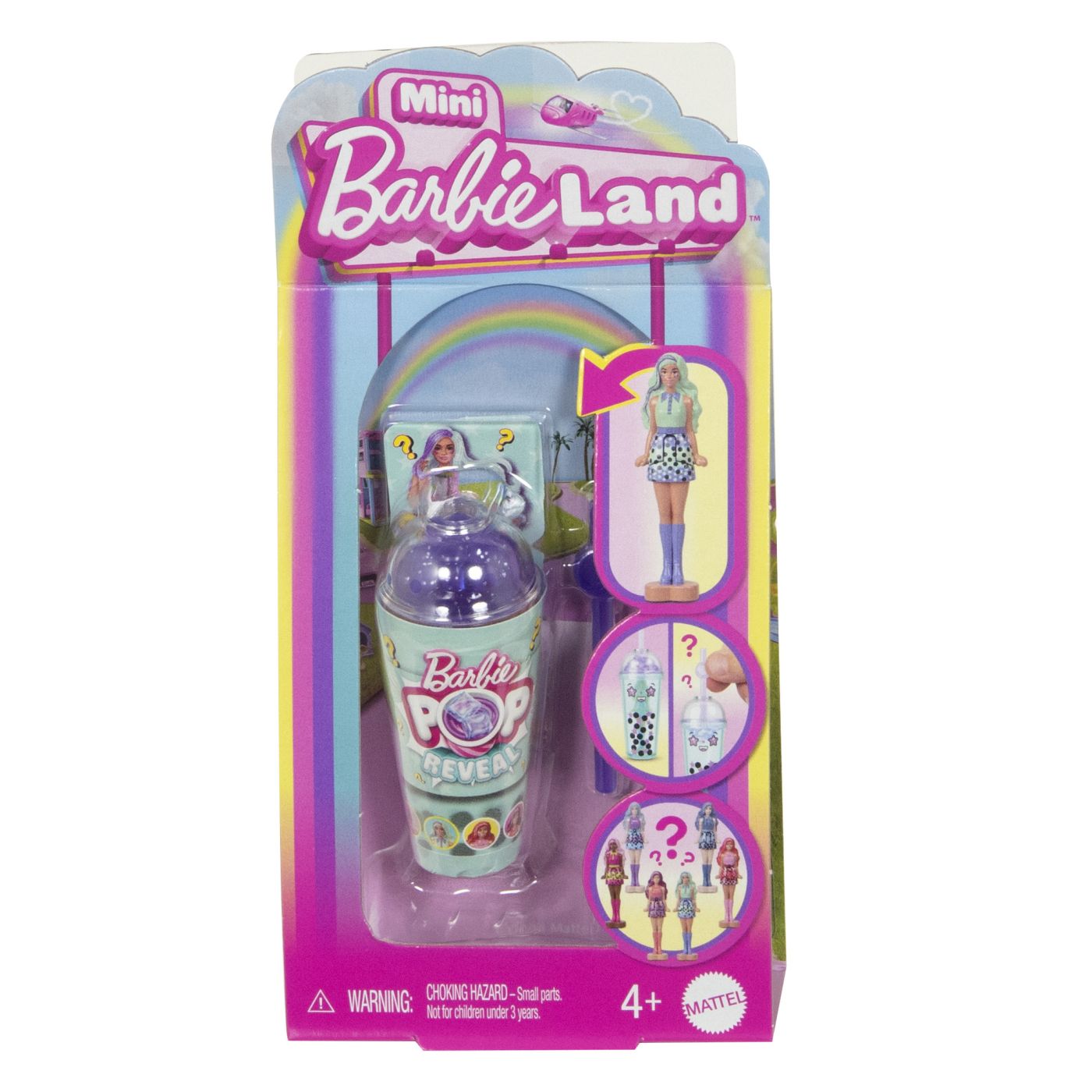 Papusa Mini BarbieLand Pop Reveal, 4 cm, 4 ani+, Barbie