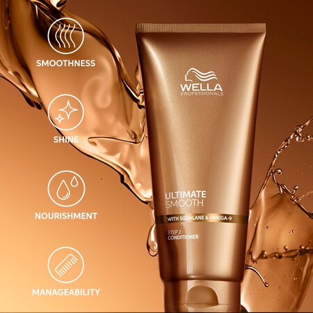 Balsam hidratant pentru par uscat cu Squalane si Omega 9 Ultimate Smooth, 200 ml, Wella Professionals 702672