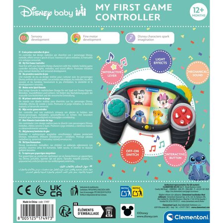Controler de joc cu lumini si sunete Disney, 12 luni+, Clementoni 702719