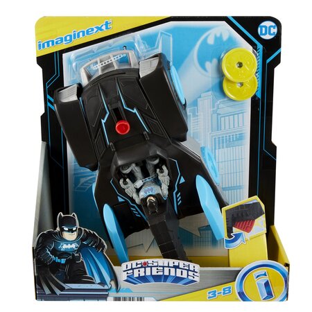 Vehicul cu Figurina Bat-Tech Batmobil Imaginext DC Super Friends, 3 ani+, Fisher Price 702722