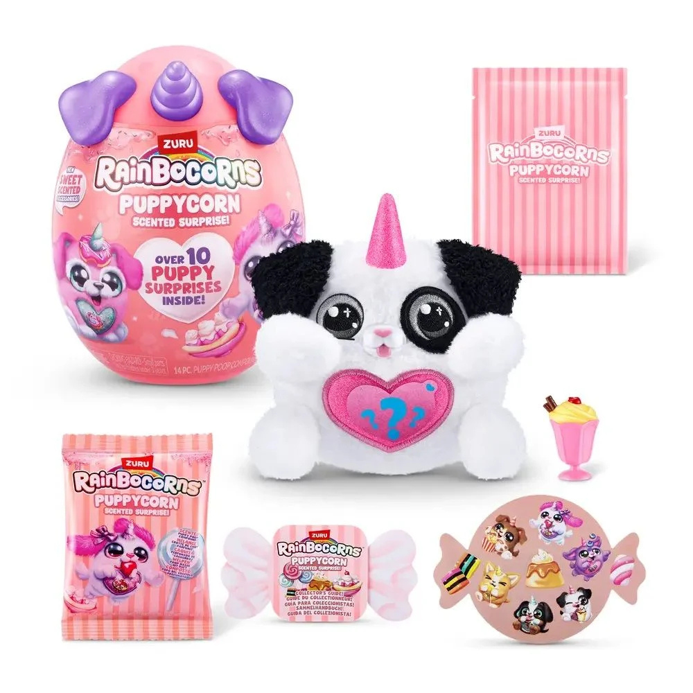 Jucarie de plus PuppyCorn Surprise S4, 3 ani+, Rainbocorns