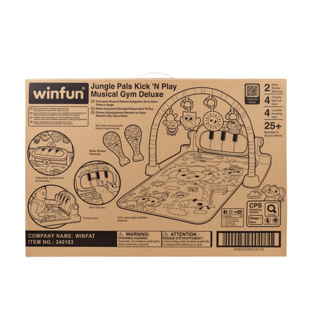 Centru de activitatie muzical Prietenii din jungla Deluxe, 0 luni+, Winfun 702998