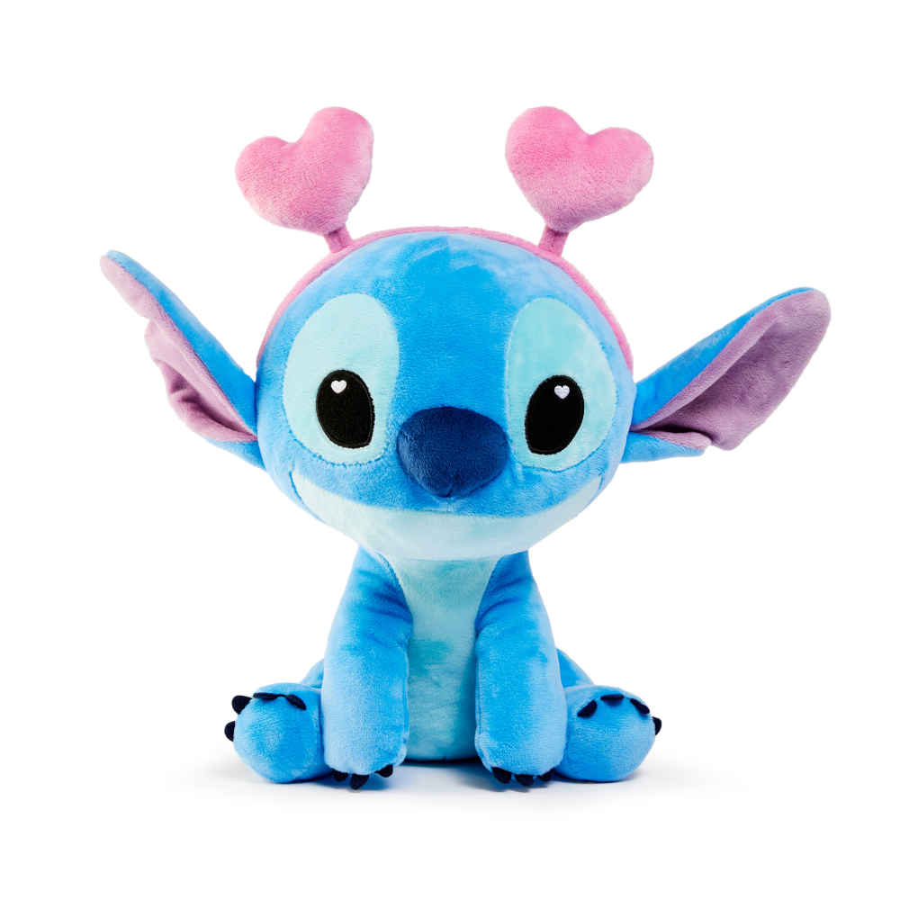 Jucarie de plus Stitch cu inimioare, 25 cm, 0 luni+, Disney