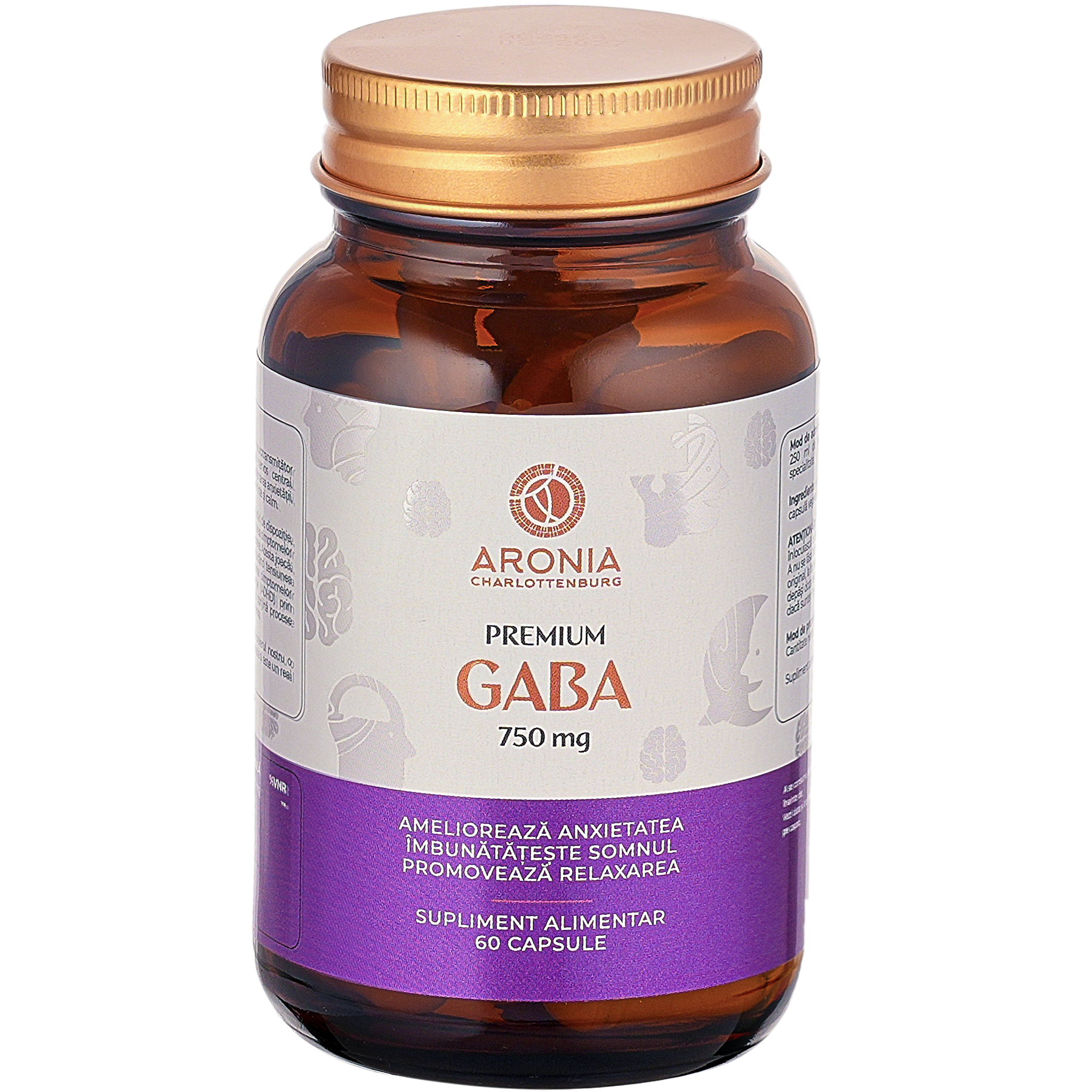 Premium Gaba, 750 mg, 60 capsule, Aronia Charlottenburg