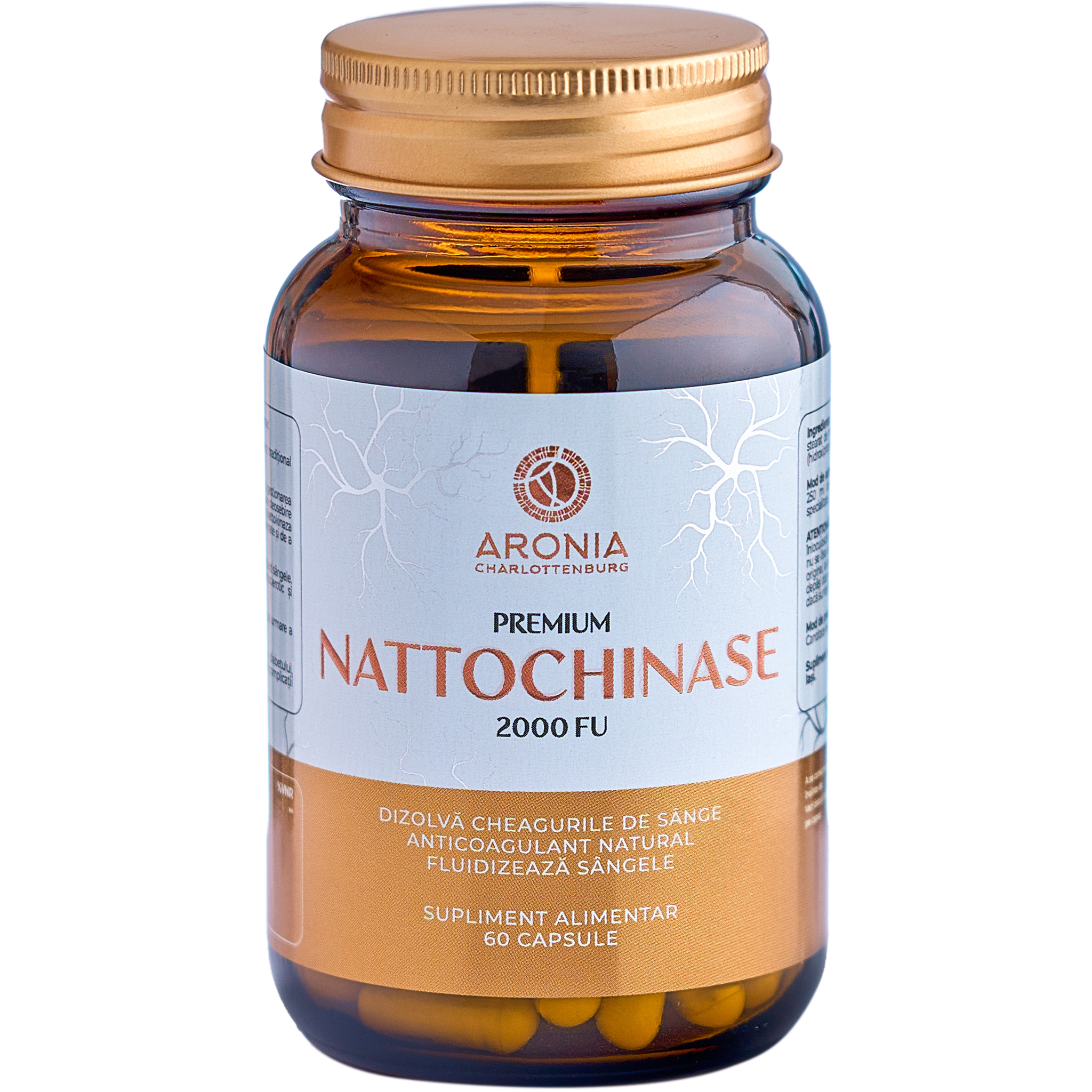 Premium Nattochinase, 2000 FU, 60 capsule, Aronia Charlottenburg