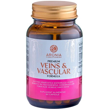 Premium Veins & Vascular Formula, 60 de capsule, Aronia Charlottenburg
