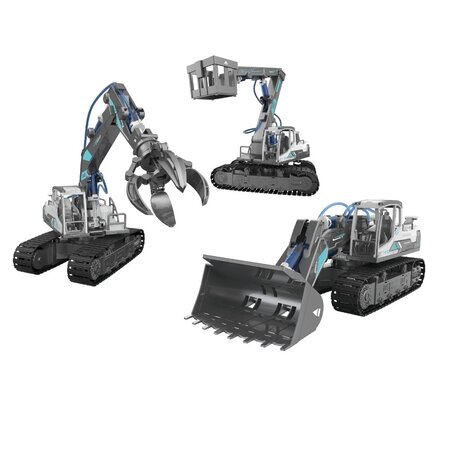 Set de contruit Buldozer Hidraulic 3 in 1, 8 ani+, Stemx 703411