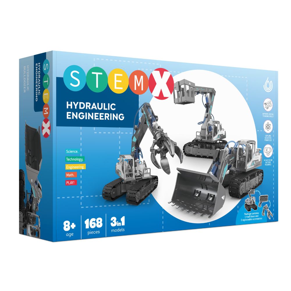 Set de contruit Buldozer Hidraulic 3 in 1, 8 ani+, Stemx