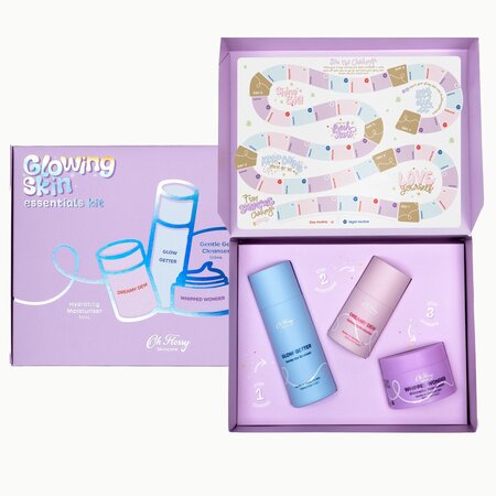 Set de ingrijire a pielii pentru preadolescenti si adolescenti Glowing Skin, Oh Flossy 703429