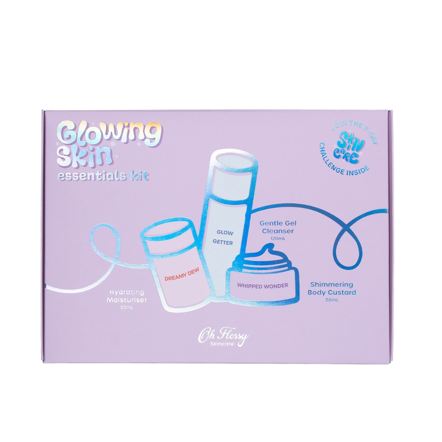 Set de ingrijire a pielii pentru preadolescenti si adolescenti Glowing Skin, Oh Flossy