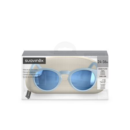 Ochelari de soare cu lentile polarizate, Albastri, Rotunzi, 24-36 luni, Suavinex 703554