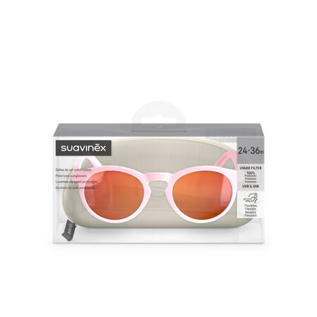 Ochelari de soare cu lentile polarizate, Roz, Rotunzi, 24-36 luni, Suavinex 703565