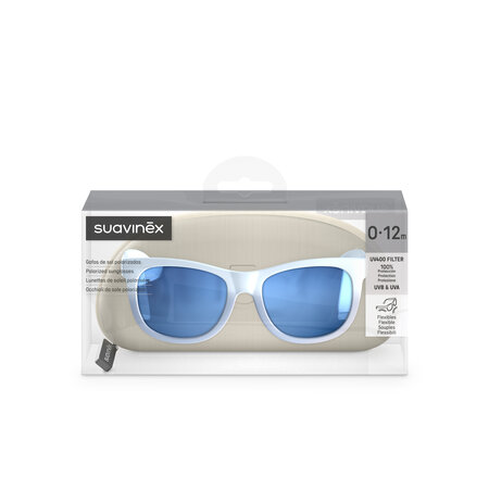 Ochelari de soare cu lentile polarizate, Albastri, Patrati, 0-12 luni, Suavinex 703590