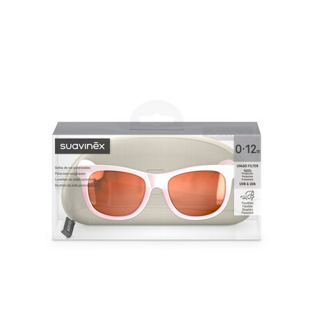 Ochelari de soare cu lentile polarizate, Roz, Patrati, 0-12 luni, Suavinex 703593