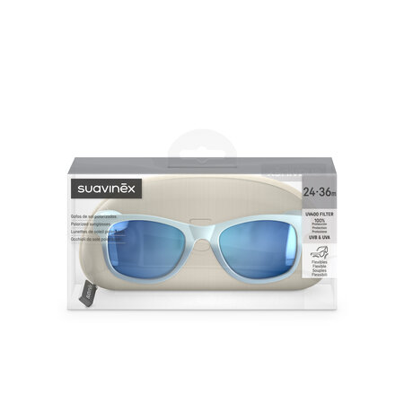 Ochelari de soare cu lentile polarizate, Albastri, Patrati, 24-36 luni, Suavinex 703603