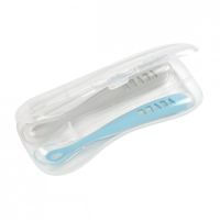 Set 2 lingurite silicon, Grey/Blue, + 4 luni, Beaba