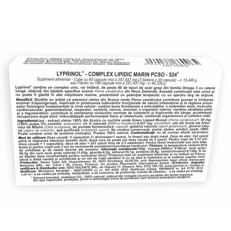 Lyprinol Complex lipidic marin, 60 capsule, Pharmalink 821281