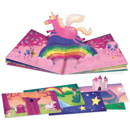 Set de constructie felicitari Pop-Up, Unicorni, 5 ani+, Ludattica 703816