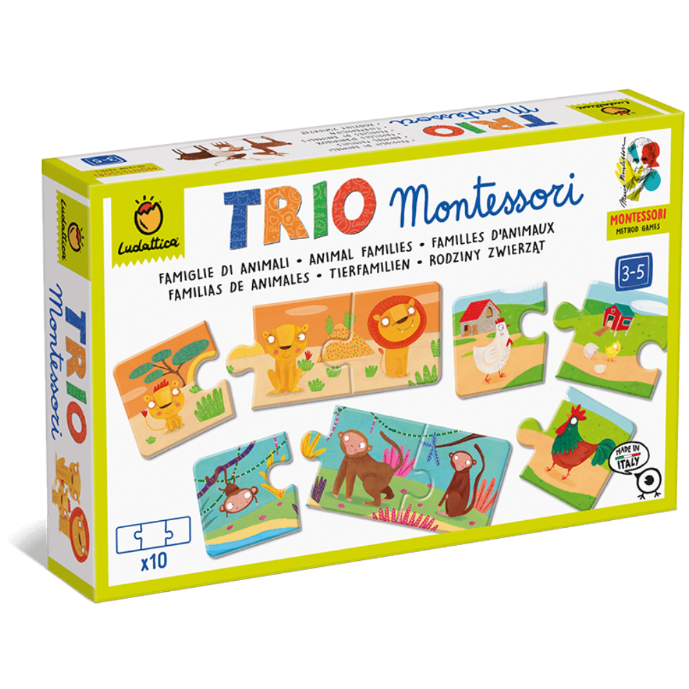 Joc educativ Montessori Familia de Animale, 3-5 ani, Ludattica