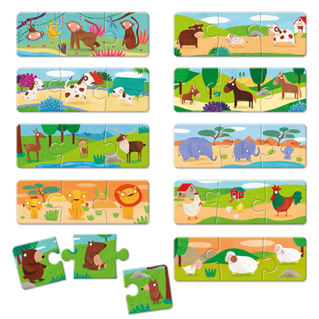 Joc educativ Montessori Familia de Animale, 3-5 ani, Ludattica 703853