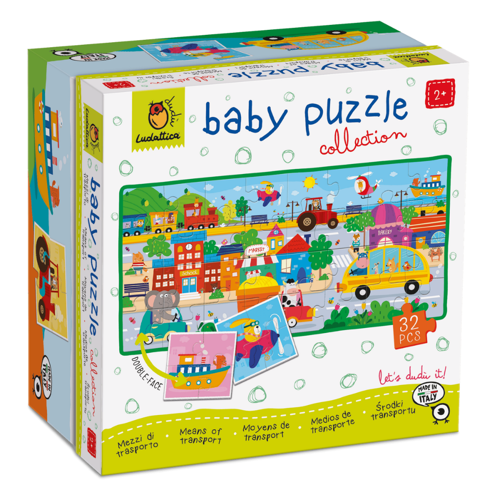 Puzzle Mijloace de Transport, 2 ani+, 32 piese, Ludattica  Baby