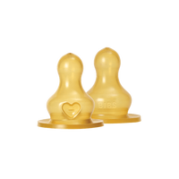 Set 2 tetine pentru biberon din latex, flux rapid, Bibs