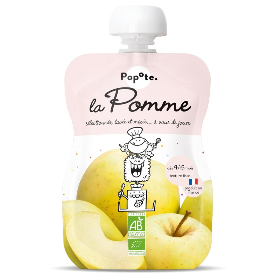 Piure Bio de mere, 4-6 luni, 120 g, Popote